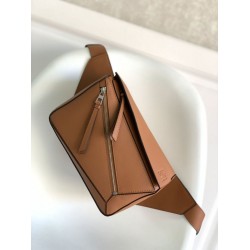 Top Replica Loewe Classic Small Puzzle Edge Bum Bag in Brown