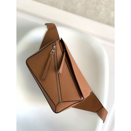 Super Clone Replica Loewe Classic Small Puzzle Edge Bum Bag in Brown Top Replica Loewe Classic Small Puzzle Edge Bum Bag in Brown