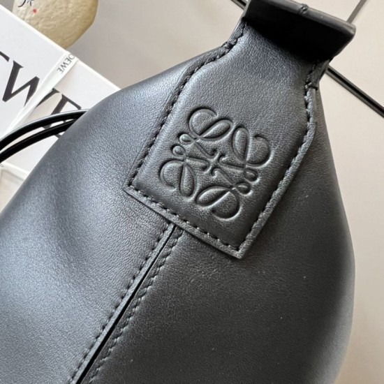 Super Clone Replica Loewe Small Cubi Crossbody Bag in Black Top Replica Loewe Small Cubi Crossbody Bag in Black