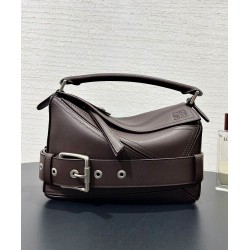 Top Replica Loewe Large Puzzle Biker Bag Coffee