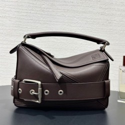 Top Replica Loewe Large Puzzle Biker Bag Coffee