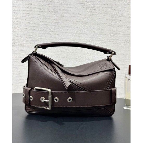 Super Clone Replica Loewe Large Puzzle Biker Bag Coffee Top Replica Loewe Large Puzzle Biker Bag Coffee