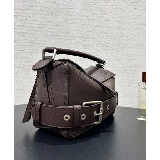 Super Clone Replica Loewe Large Puzzle Biker Bag Coffee Top Replica Loewe Large Puzzle Biker Bag Coffee