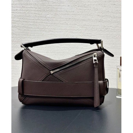 Super Clone Replica Loewe Large Puzzle Biker Bag Coffee Top Replica Loewe Large Puzzle Biker Bag Coffee