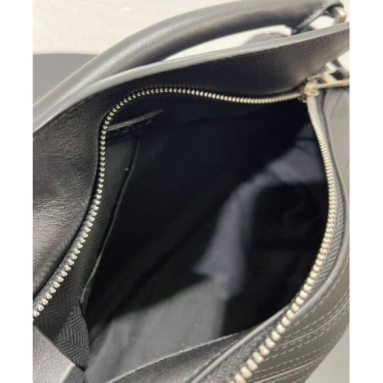 Super Clone Replica Loewe Large Puzzle Biker Bag in Black Top Replica Loewe Large Puzzle Biker Bag in Black