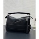Super Clone Replica Loewe Large Puzzle Biker Bag in Black Top Replica Loewe Large Puzzle Biker Bag in Black