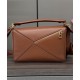 Super Clone Replica Loewe Featherlight Puzzle Small Bag in Coffee Top Replica Loewe Featherlight Puzzle Small Bag in Coffee