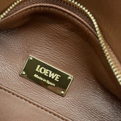 Top Replica Loewe Featherlight Puzzle Small Bag in Coffee