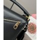 Super Clone Replica Loewe Featherlight Puzzle Small Bag in Black Top Replica Loewe Featherlight Puzzle Small Bag in Black