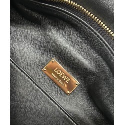 Super Clone Replica Loewe Featherlight Puzzle Small Bag in Black Top Replica Loewe Featherlight Puzzle Small Bag in Black
