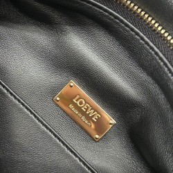 Super Clone Replica Loewe Featherlight Puzzle Small Bag in Black Top Replica Loewe Featherlight Puzzle Small Bag in Black