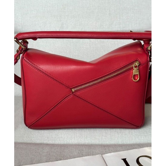 Super Clone Replica Loewe Featherlight Puzzle Small Bag in Red Top Replica Loewe Featherlight Puzzle Small Bag in Red