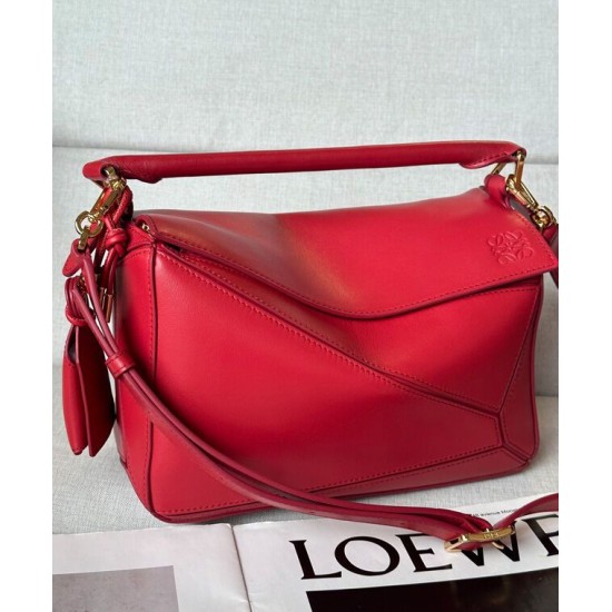 Super Clone Replica Loewe Featherlight Puzzle Small Bag in Red Top Replica Loewe Featherlight Puzzle Small Bag in Red