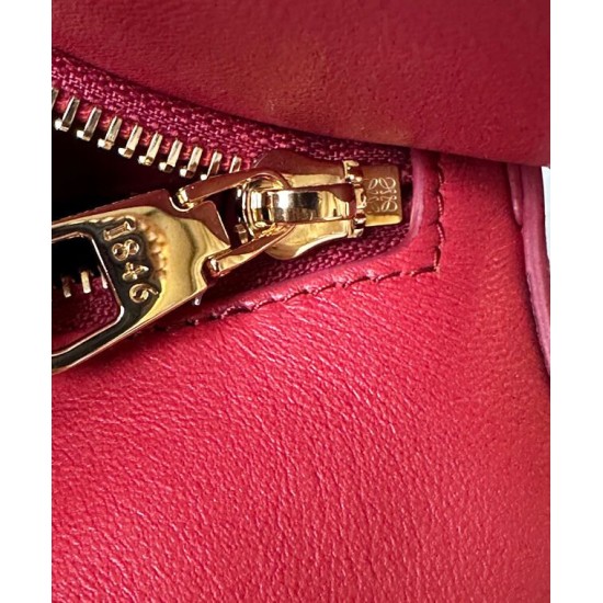 Super Clone Replica Loewe Featherlight Puzzle Small Bag in Red Top Replica Loewe Featherlight Puzzle Small Bag in Red