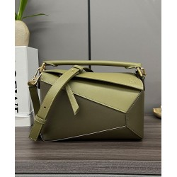 Top Replica Loewe Classic Vintage Puzzle Edge Small Bag in Green