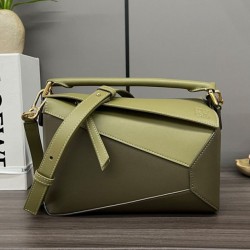 Top Replica Loewe Classic Vintage Puzzle Edge Small Bag in Green