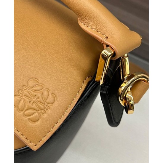 Super Clone Replica Loewe Classic Two-Tone Puzzle Edge Small Bag in Black/Brown Top Replica Loewe Classic Two-Tone Puzzle Edge Small Bag in Black/Brown