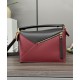 Super Clone Replica Loewe Classic Two-Tone Puzzle Edge Small Bag in Black/Red Top Replica Loewe Classic Two-Tone Puzzle Edge Small Bag in Black/Red