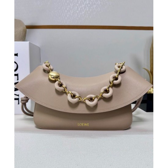 Super Clone Replica Loewe Ola Medium Shoulder Bag, Apricot Top Replica Loewe Ola Medium Shoulder Bag, Apricot