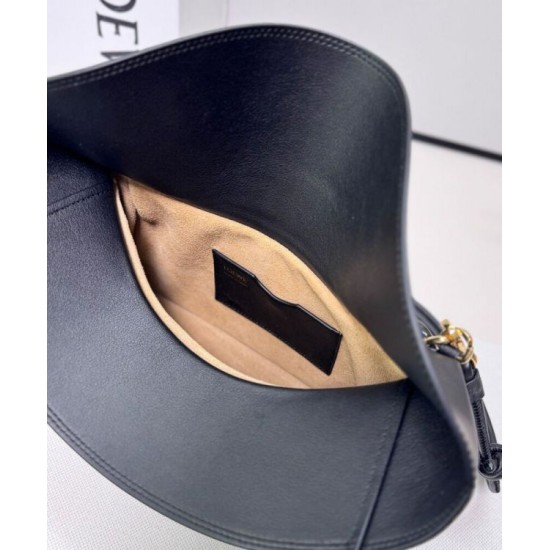 Super Clone Replica Loewe Ola Medium Shoulder Bag, Black Top Replica Loewe Ola Medium Shoulder Bag, Black