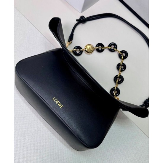 Super Clone Replica Loewe Ola Medium Shoulder Bag, Black Top Replica Loewe Ola Medium Shoulder Bag, Black