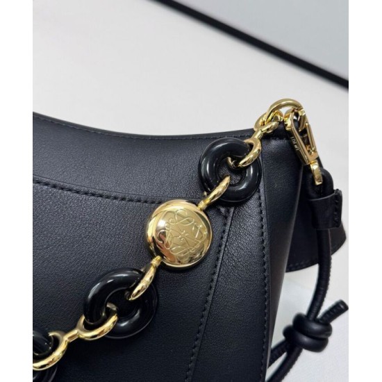 Super Clone Replica Loewe Ola Medium Shoulder Bag, Black Top Replica Loewe Ola Medium Shoulder Bag, Black