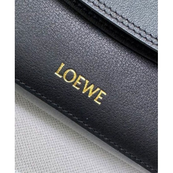 Super Clone Replica Loewe Ola Medium Shoulder Bag, Black Top Replica Loewe Ola Medium Shoulder Bag, Black