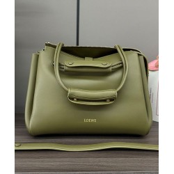 Top Replica Loewe Madrid Medium Soft Calfskin Bag, Olive