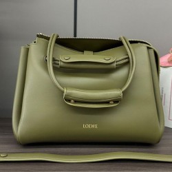 Top Replica Loewe Madrid Medium Soft Calfskin Bag, Olive