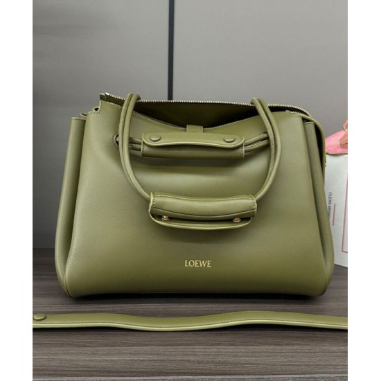 Super Clone Replica Loewe Madrid Medium Soft Calfskin Bag, Olive Top Replica Loewe Madrid Medium Soft Calfskin Bag, Olive