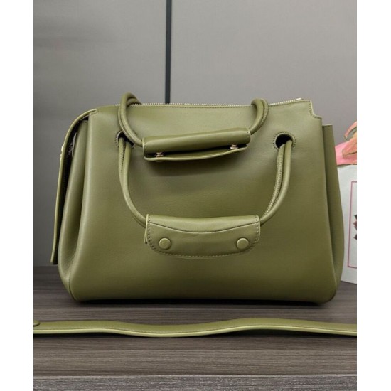Super Clone Replica Loewe Madrid Medium Soft Calfskin Bag, Olive Top Replica Loewe Madrid Medium Soft Calfskin Bag, Olive