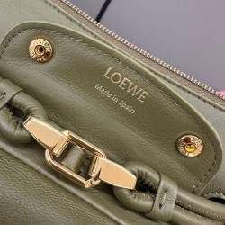 Top Replica Loewe Madrid Medium Soft Calfskin Bag, Olive