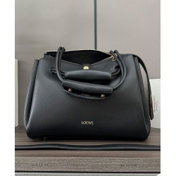 Top Replica Loewe Madrid Medium Soft Calfskin Bag, Black