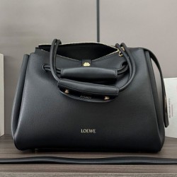 Top Replica Loewe Madrid Medium Soft Calfskin Bag, Black