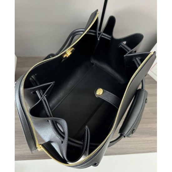Super Clone Replica Loewe Madrid Medium Soft Calfskin Bag, Black Top Replica Loewe Madrid Medium Soft Calfskin Bag, Black