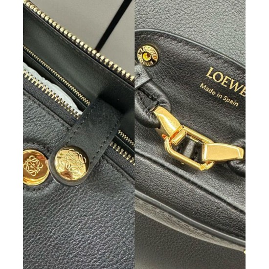 Super Clone Replica Loewe Madrid Medium Soft Calfskin Bag, Black Top Replica Loewe Madrid Medium Soft Calfskin Bag, Black
