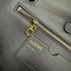 Top Replica Loewe Madrid Medium Soft Calfskin Bag, Black