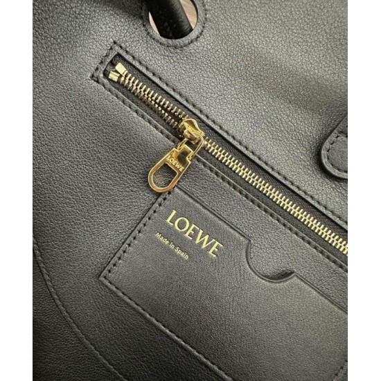 Super Clone Replica Loewe Madrid Medium Soft Calfskin Bag, Black Top Replica Loewe Madrid Medium Soft Calfskin Bag, Black