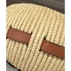 Super Clone Replica Loewe Raffia Shoulder Bag, Coffee Top Replica Loewe Raffia Shoulder Bag, Coffee