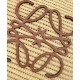 Super Clone Replica Loewe Raffia Shoulder Bag, Coffee Top Replica Loewe Raffia Shoulder Bag, Coffee