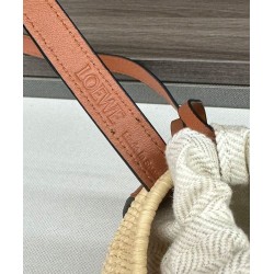 Super Clone Replica Loewe Raffia Shoulder Bag, Coffee Top Replica Loewe Raffia Shoulder Bag, Coffee