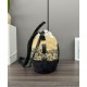 Super Clone Replica Loewe Raffia Shoulder Bag, Black Top Replica Loewe Raffia Shoulder Bag, Black