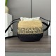 Super Clone Replica Loewe Raffia Shoulder Bag, Black Top Replica Loewe Raffia Shoulder Bag, Black