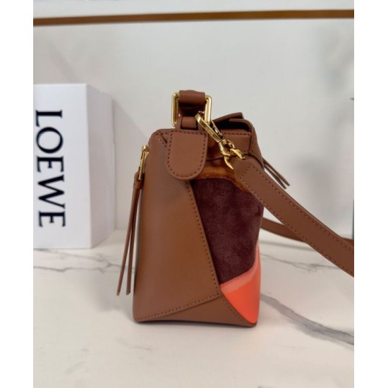 Super Clone Replica Loewe Small Puzzle Edge Landscape Bag, Coffee Top Replica Loewe Small Puzzle Edge Landscape Bag, Coffee