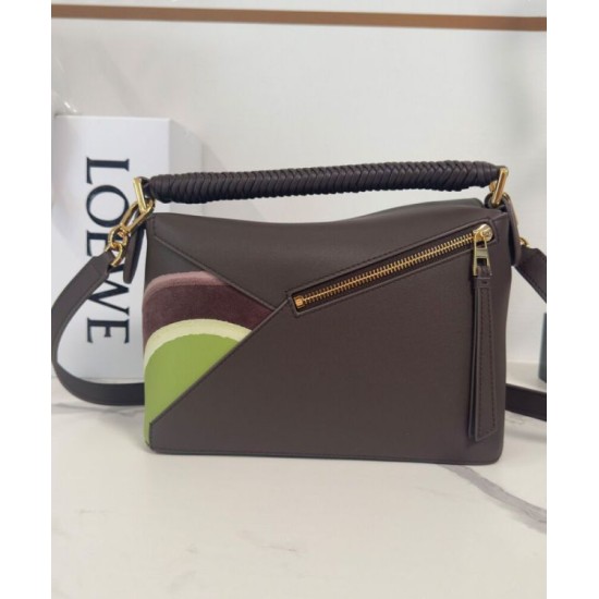 Super Clone Replica Loewe Small Puzzle Edge Landscape Bag, Dark Coffee Top Replica Loewe Small Puzzle Edge Landscape Bag, Dark Coffee
