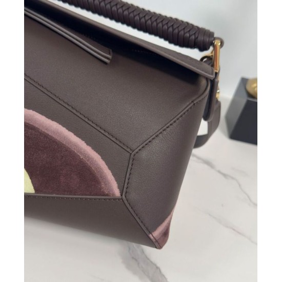 Super Clone Replica Loewe Small Puzzle Edge Landscape Bag, Dark Coffee Top Replica Loewe Small Puzzle Edge Landscape Bag, Dark Coffee