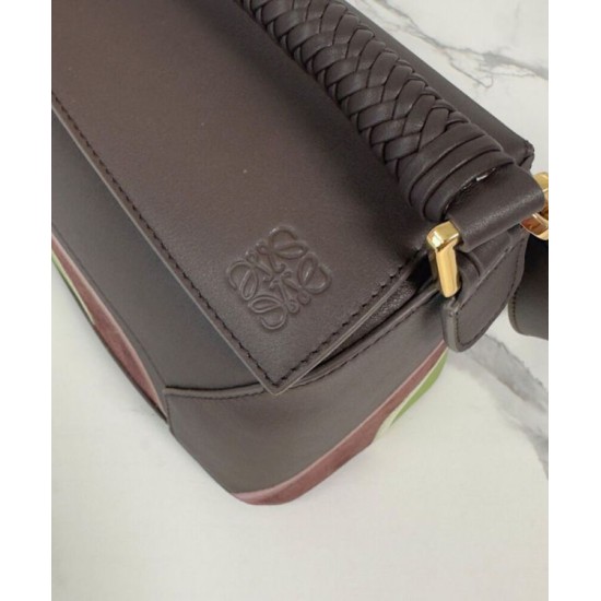 Super Clone Replica Loewe Small Puzzle Edge Landscape Bag, Dark Coffee Top Replica Loewe Small Puzzle Edge Landscape Bag, Dark Coffee