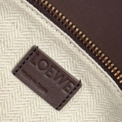 Top Replica Loewe Small Puzzle Edge Landscape Bag, Dark Coffee