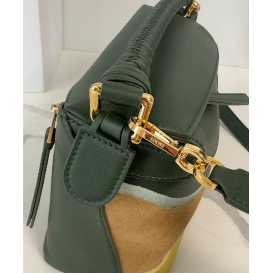 Super Clone Replica Loewe Small Puzzle Edge Landscape Bag, Green Top Replica Loewe Small Puzzle Edge Landscape Bag, Green