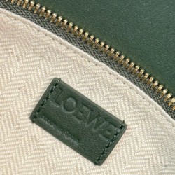 Top Replica Loewe Small Puzzle Edge Landscape Bag, Green